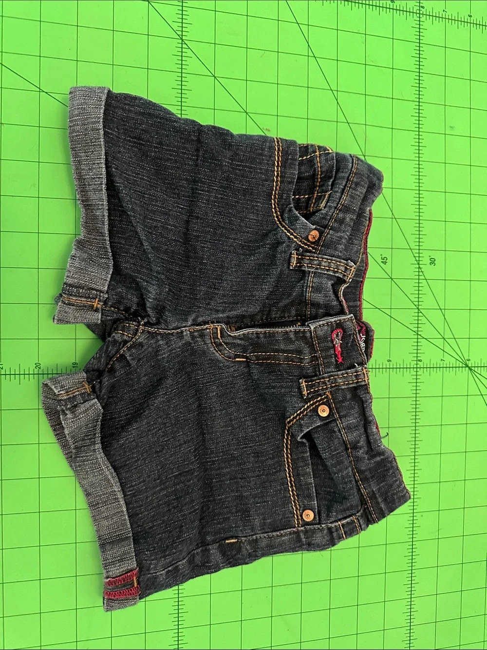 Jordache Dark Denim Kids Shorts with Pink Trim size 7